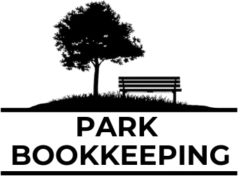 Park Bookkeeping Logo of a park bench under a tree with the text "Park Bookkeeping"